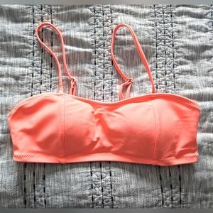 XS Coral/Neon Bikini Top